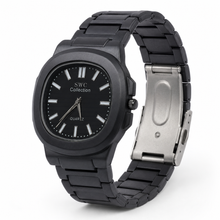 SWC Black Nautilus-Style Quartz Watch