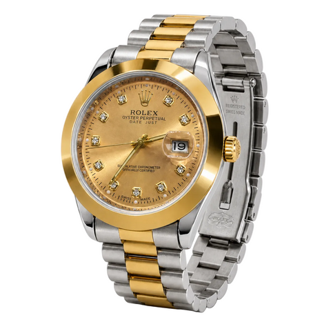 Rolex Datejust 41 with a Diamond-Set Champagne Dial