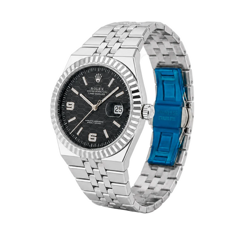 Rolex Land-Dweller Two-Tone With Black Honeycomb Dial