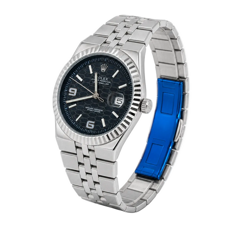 Rolex Land-Dweller Blue Honeycomb Dial