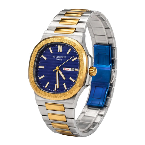 Patek Philippe Geneve Dual Tone with Horizontal Ribbing Dial