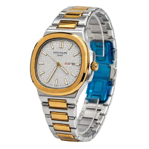Patek Philippe Geneve Dual Tone with White Waffle Dial