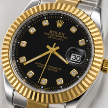 Rolex Datejust 41 Black Dial Set with Diamond Hour