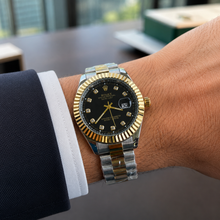 Rolex Datejust 41 Black Dial Set with Diamond Hour