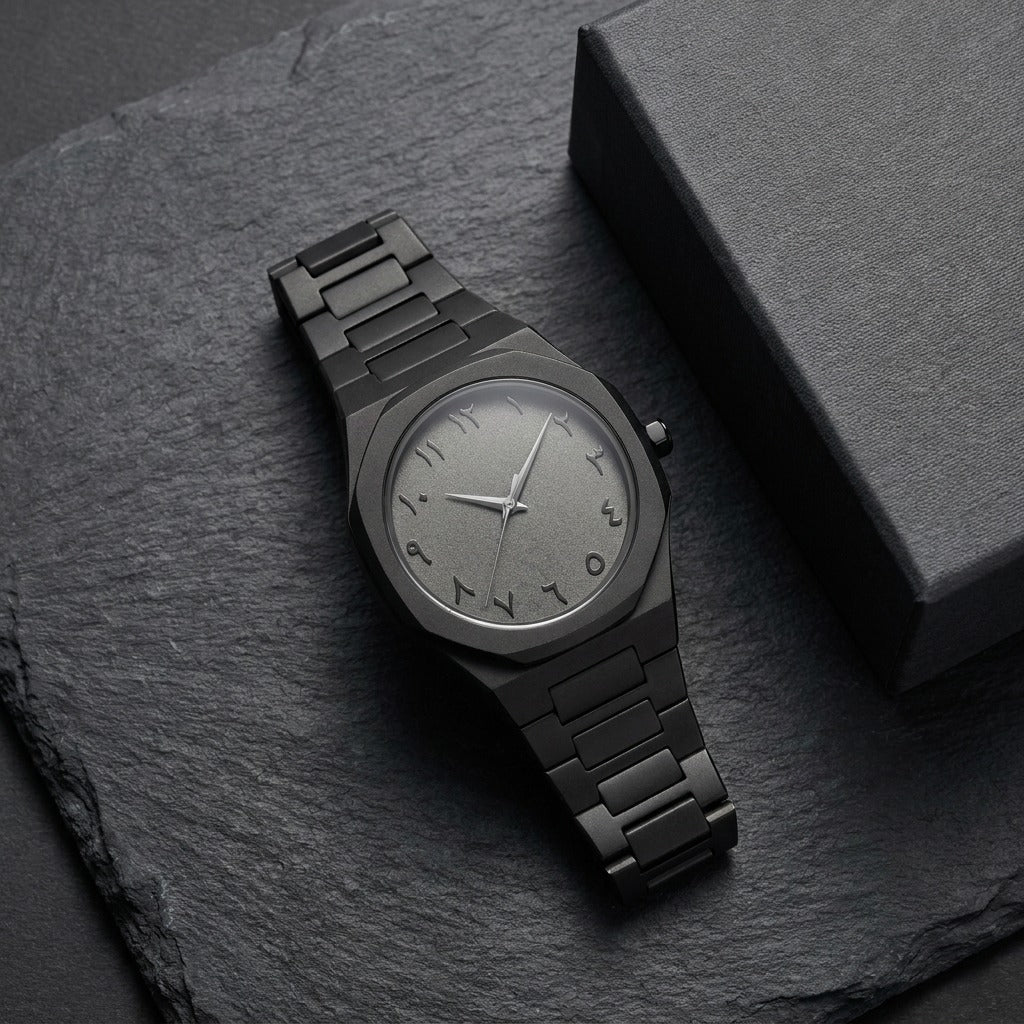 Arabic Aura Matte Black Watch