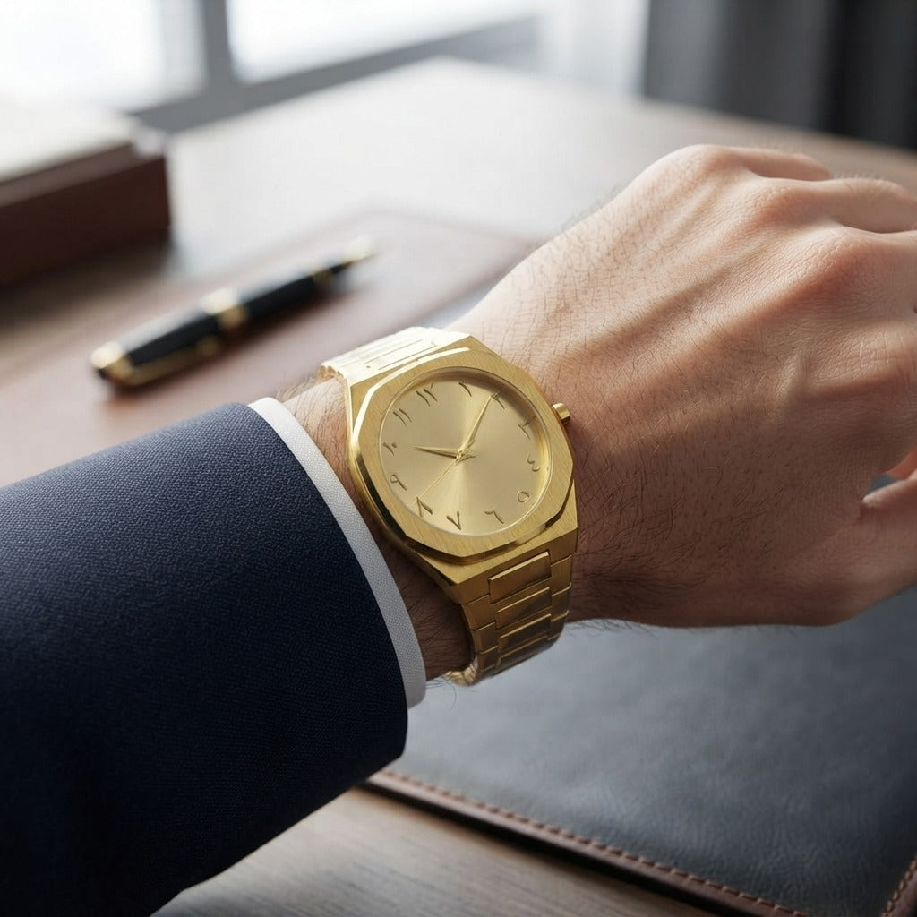 Golden Arabic Aura watch