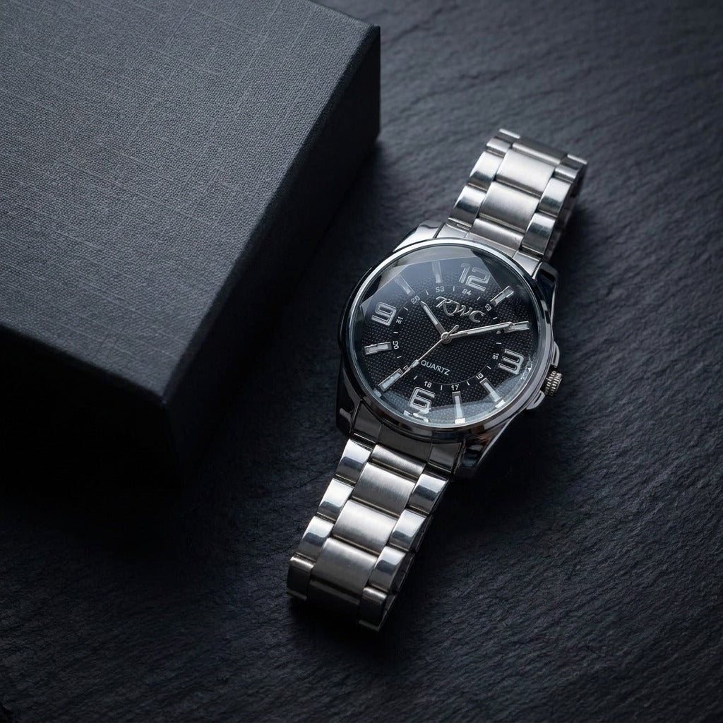 KWC Men's Stainless Steel Quartz Wristwatch