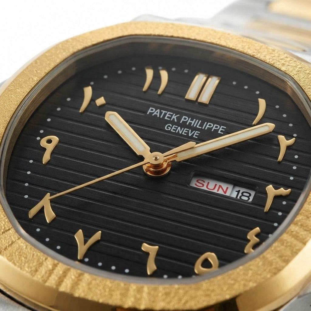 Patek Philippe Geneve Black Dial with Arabic Numerals