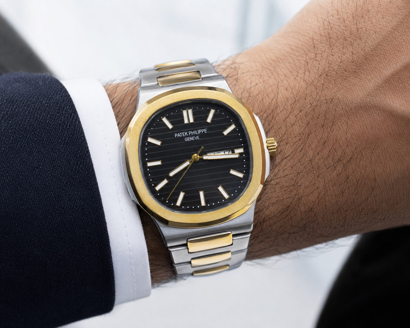 Patek Philippe Geneve Dual Tone with Olive Green Dial