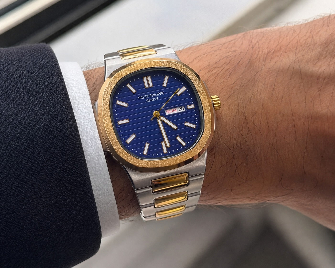 Patek Philippe Geneve Dual Tone with distinct blue Dial