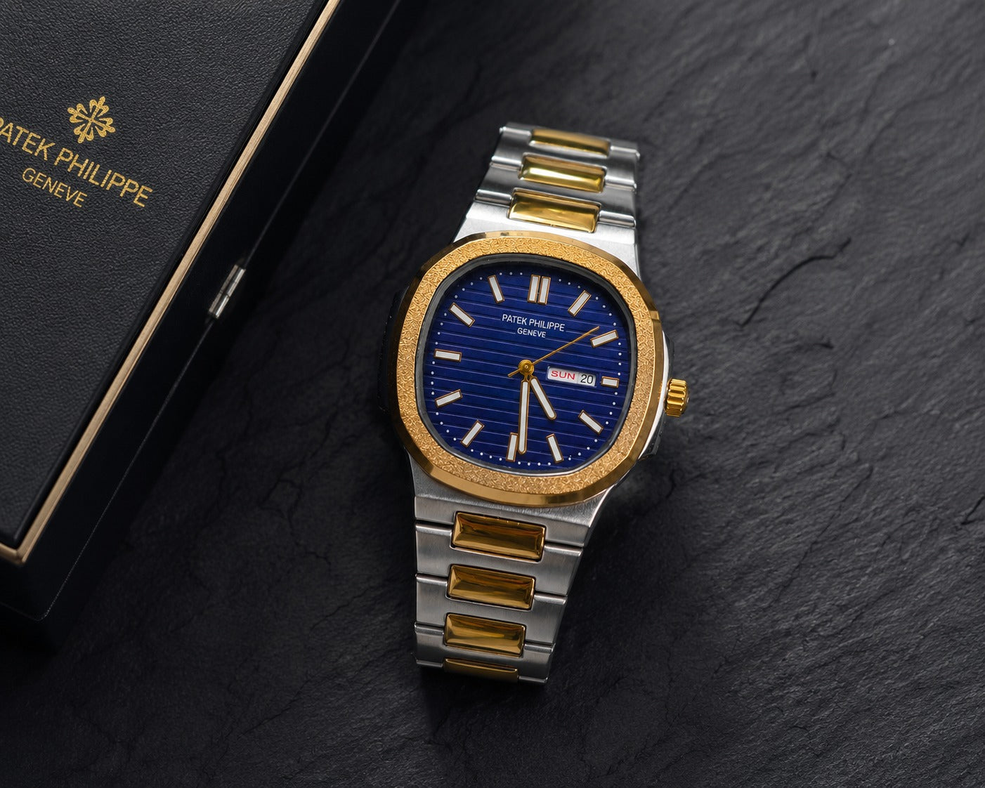 Patek Philippe Geneve Dual Tone with distinct blue Dial