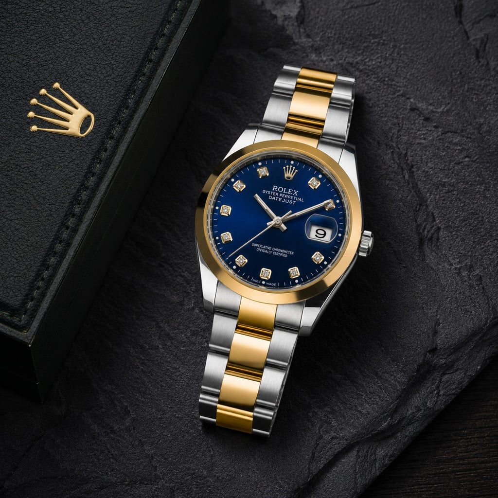 Rolex Datejust 36 Two-Tone Blue Diamond Dial Watch