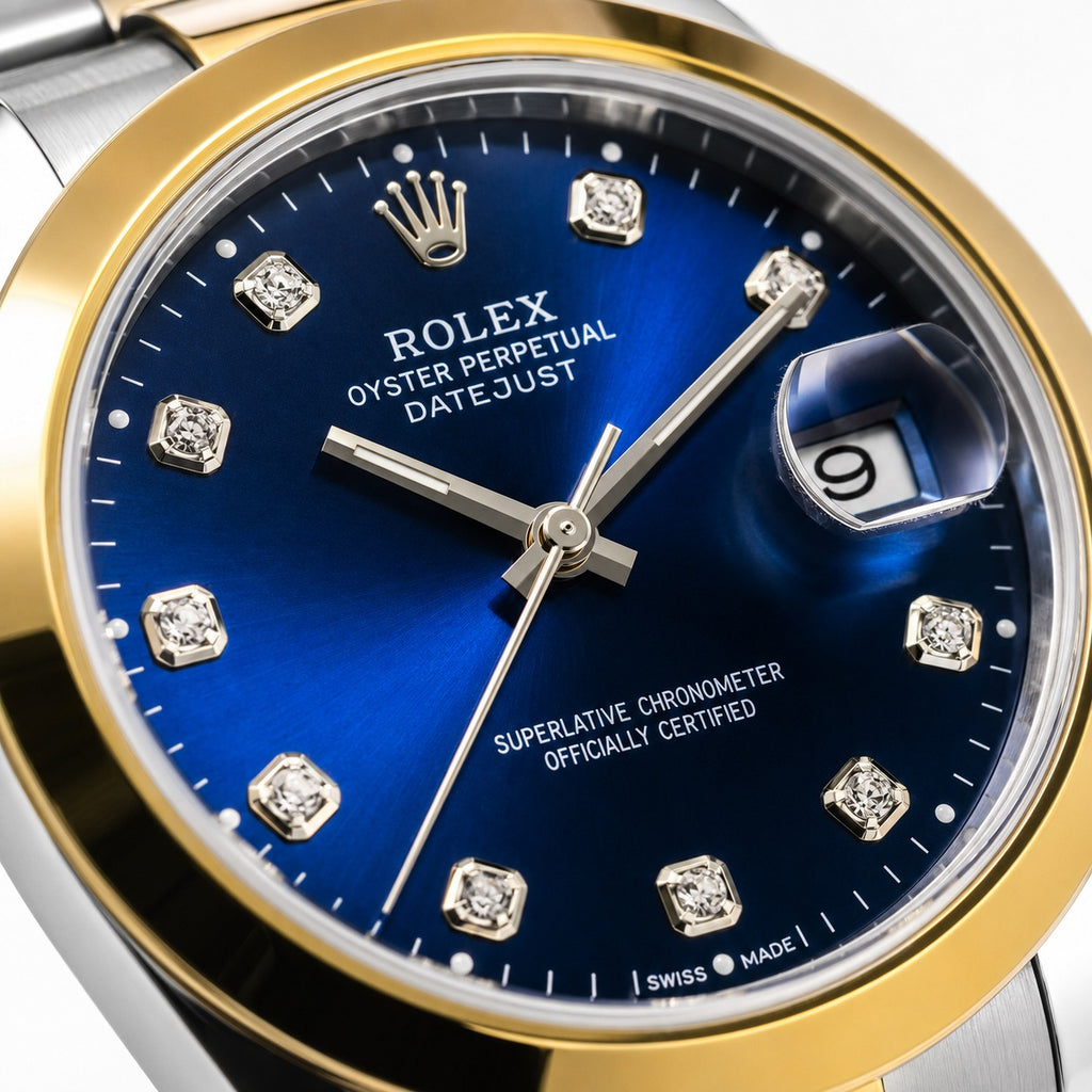 Rolex Datejust 36 Two-Tone Blue Diamond Dial Watch