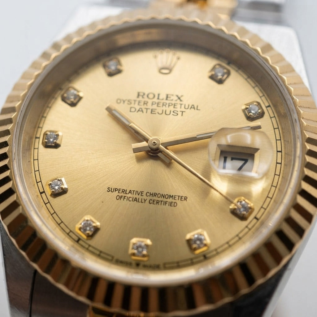 Rolex Datejust 41 Yellow Gold Champagne Diamond Dial