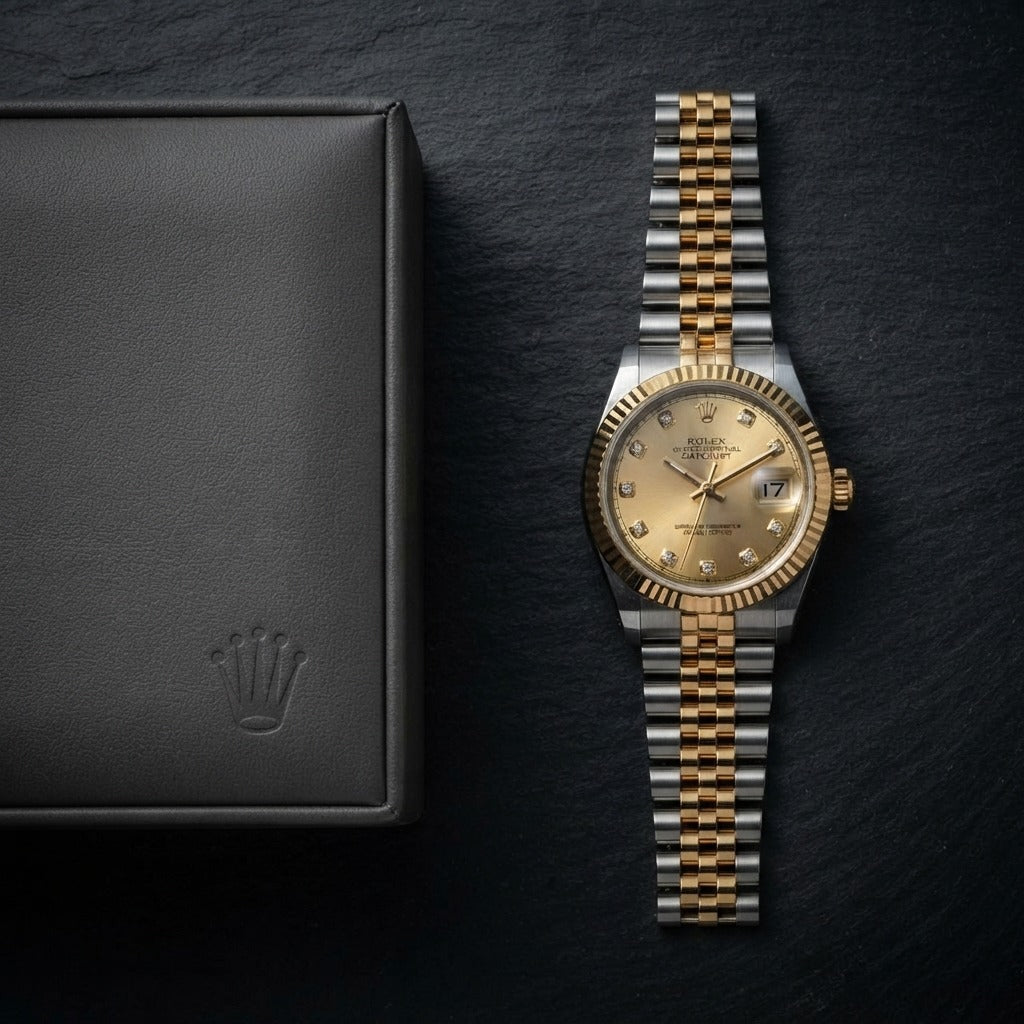 Rolex Datejust 41 Yellow Gold Champagne Diamond Dial