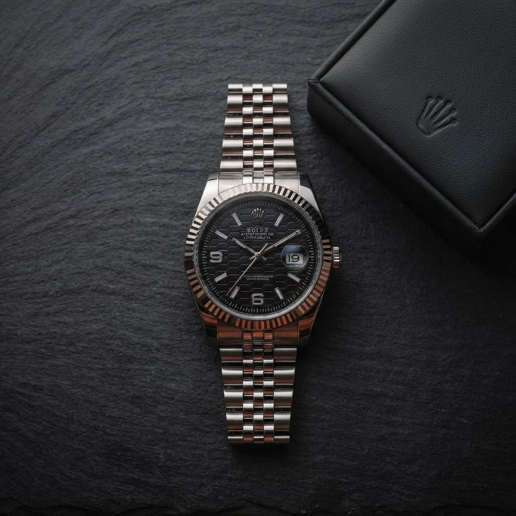 Rolex Land-Dweller Black Honeycomb Dial
