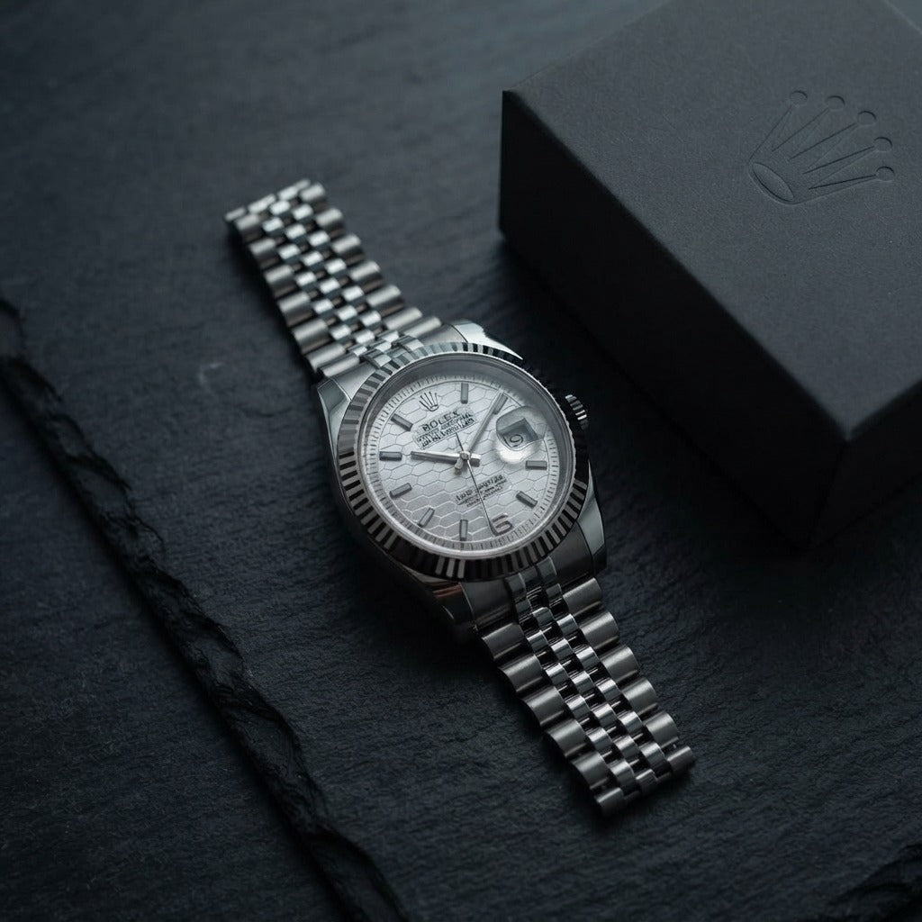 Rolex Land-Dweller White Honeycomb Dial