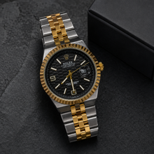 Rolex Land-Dweller two tone with Black Honeycomb Dial