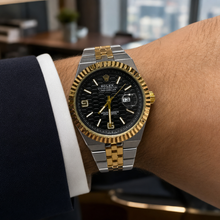 Rolex Land-Dweller two tone with Black Honeycomb Dial