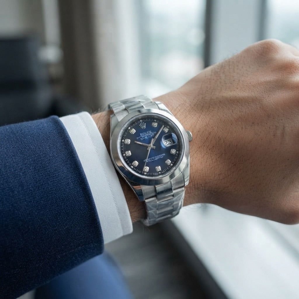 Rolex Oyster Perpetual Date Navy Blue