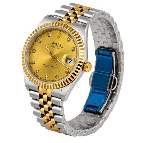 Rolex Datejust 41 Yellow Gold Champagne Diamond Dial