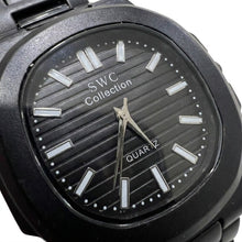 SWC Black Nautilus-Style Quartz Watch