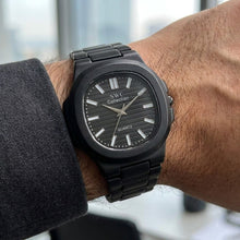 SWC Black Nautilus-Style Quartz Watch