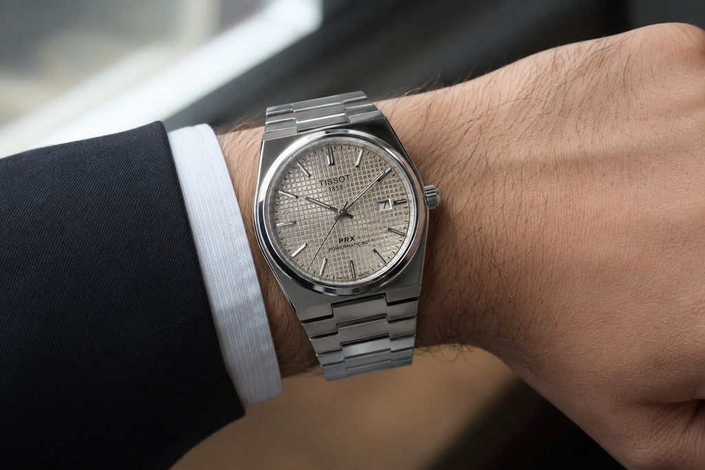 Tissot PRX Powermatic 80 Gray Waffle Dial