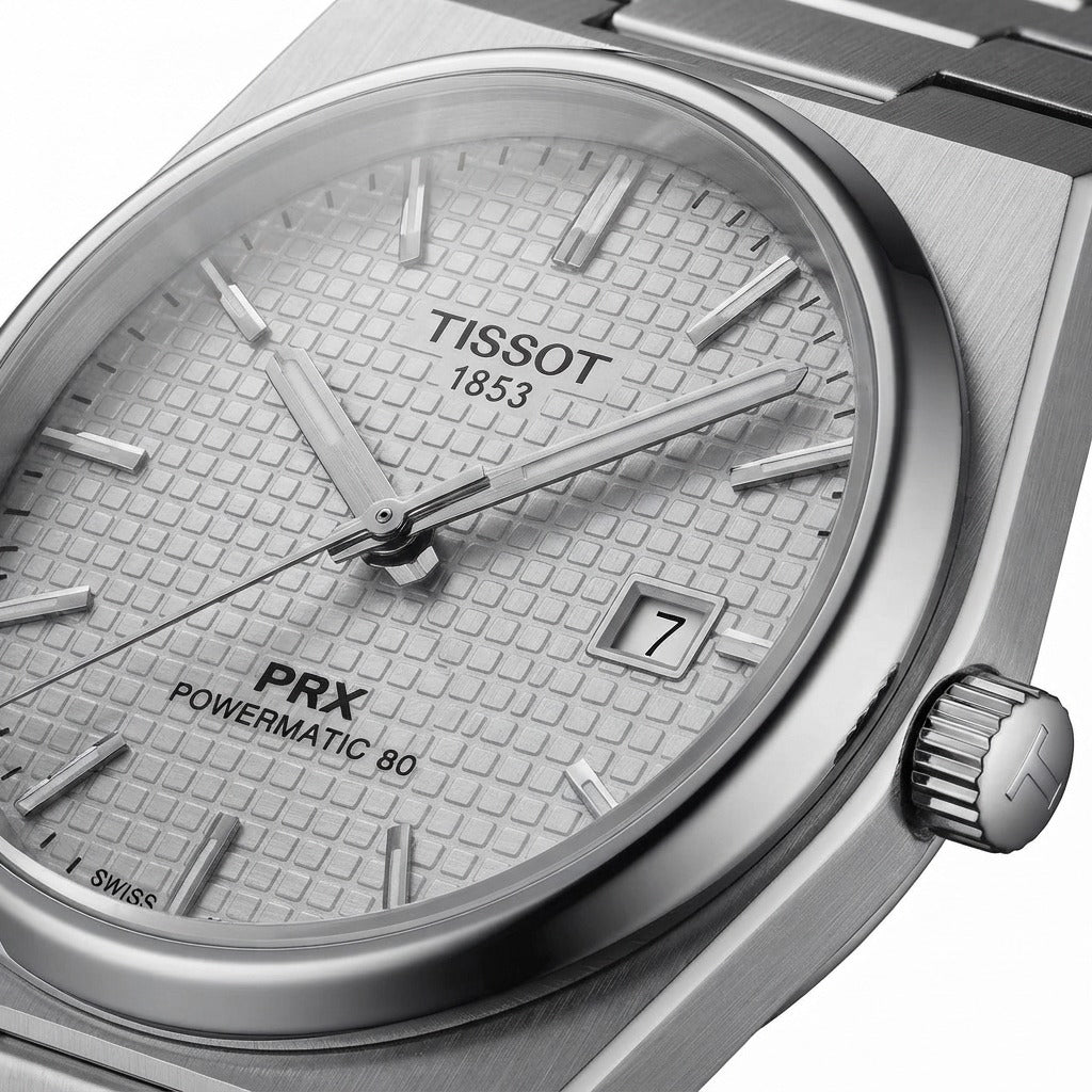 Tissot PRX Powermatic 80 Gray Waffle Dial