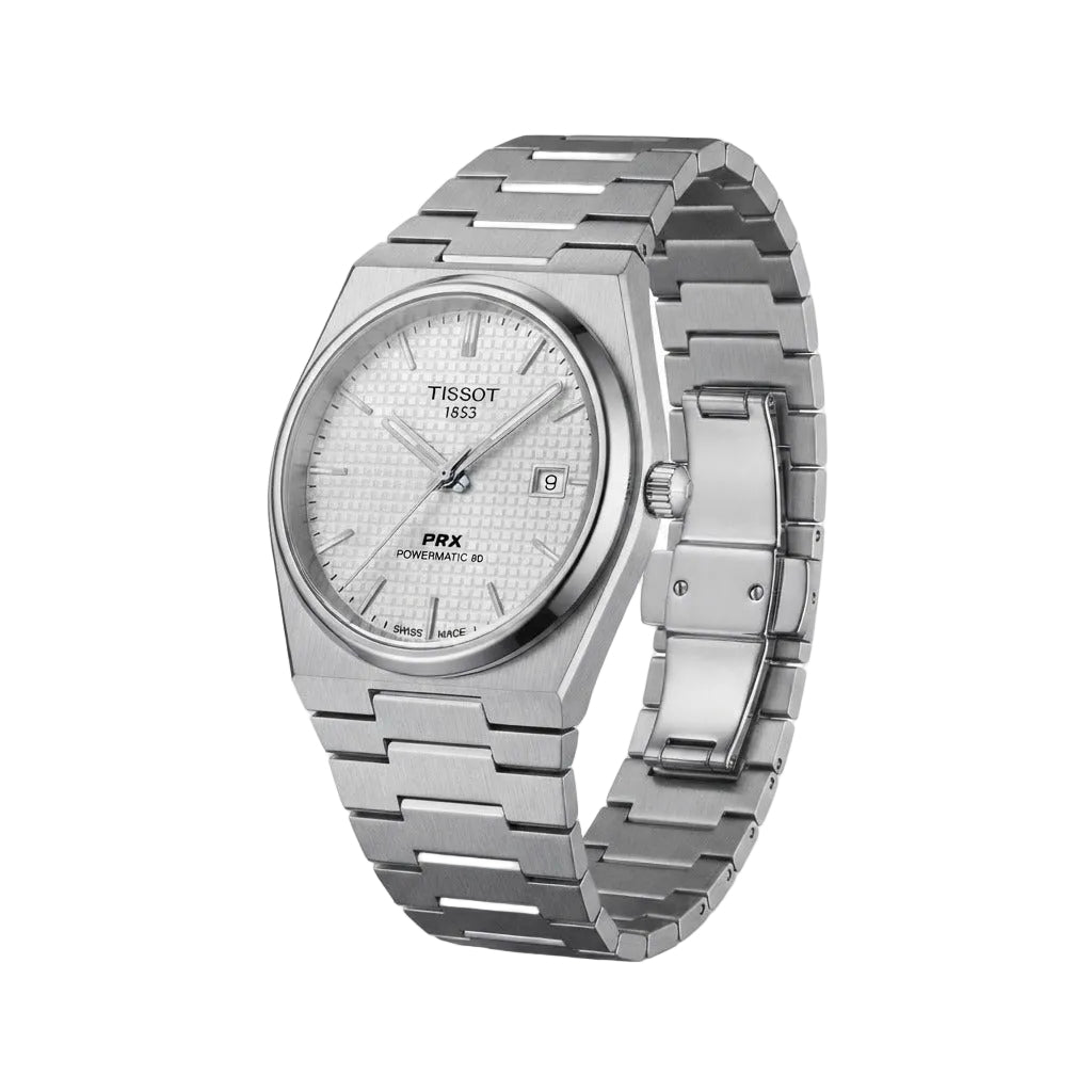 Tissot PRX Powermatic 80 White Waffle Dial