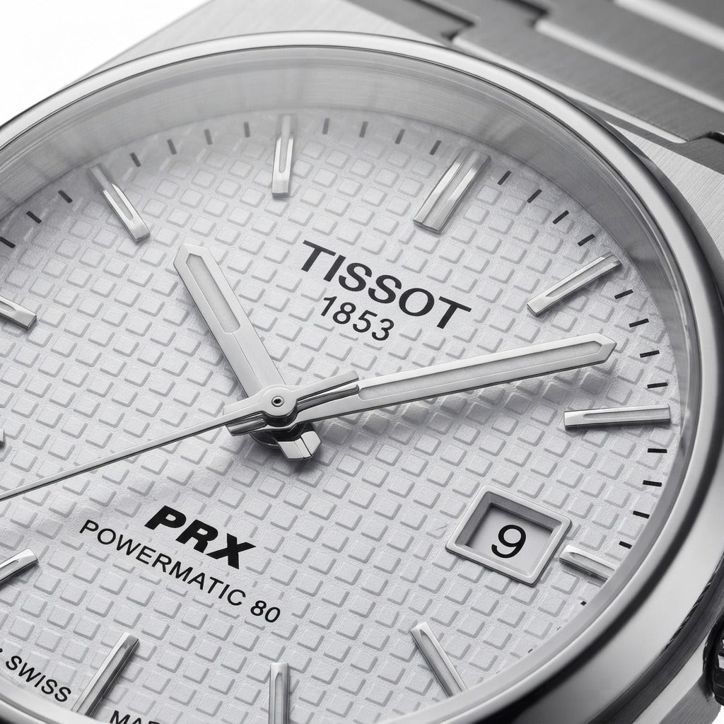 Tissot PRX Powermatic 80 White Waffle Dial