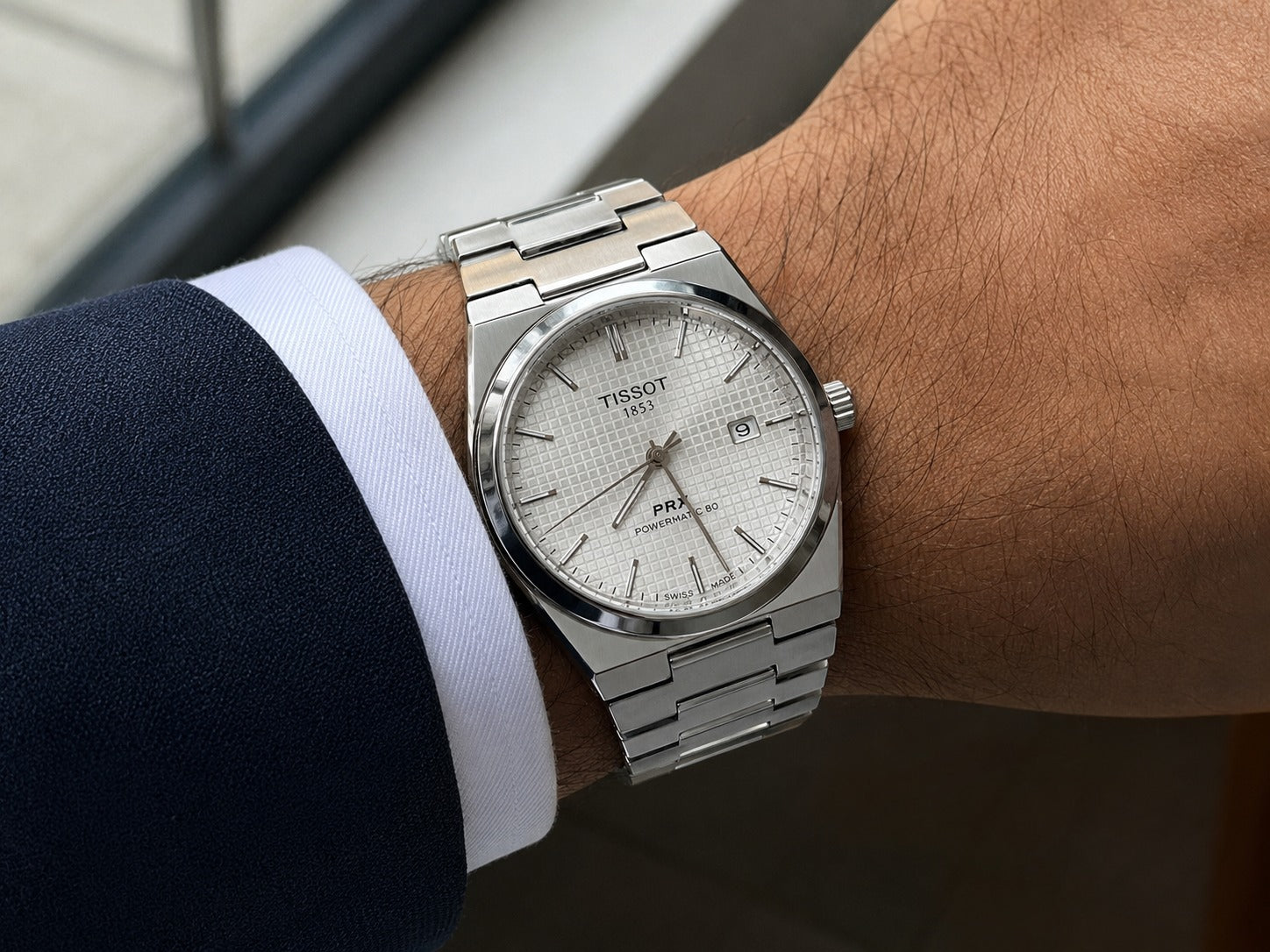 Tissot PRX Powermatic 80 White Waffle Dial