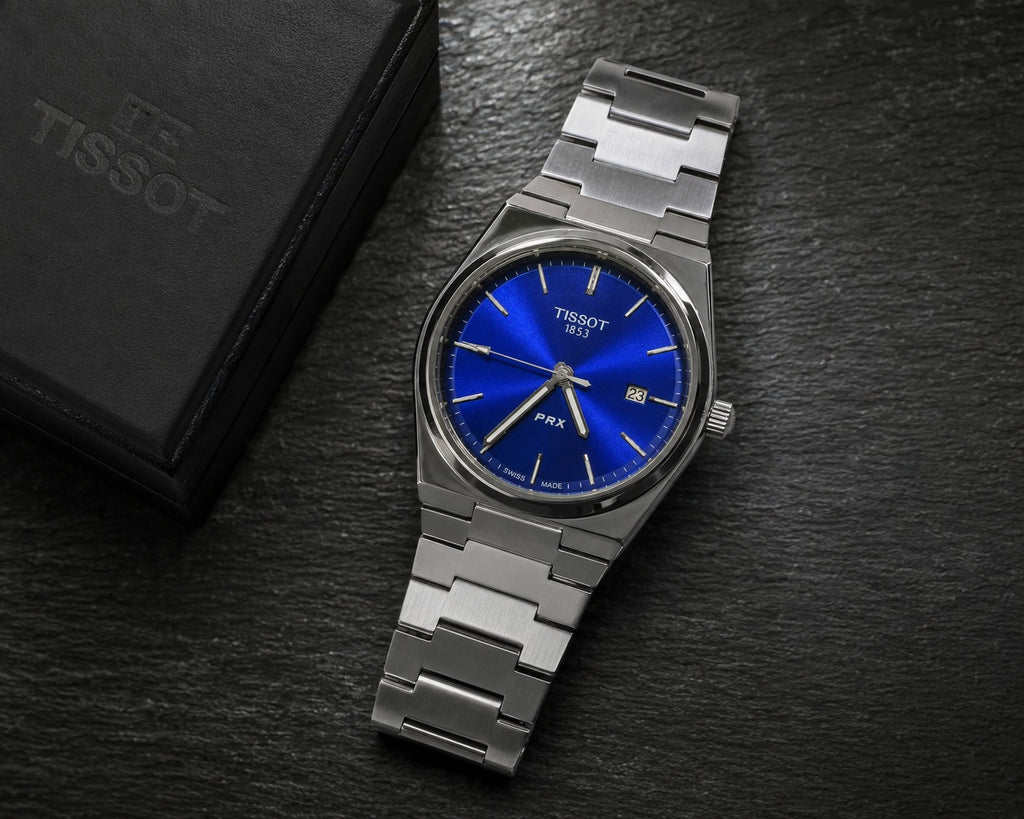 Tissot PRX Striking Blue Dial Quartz Watch