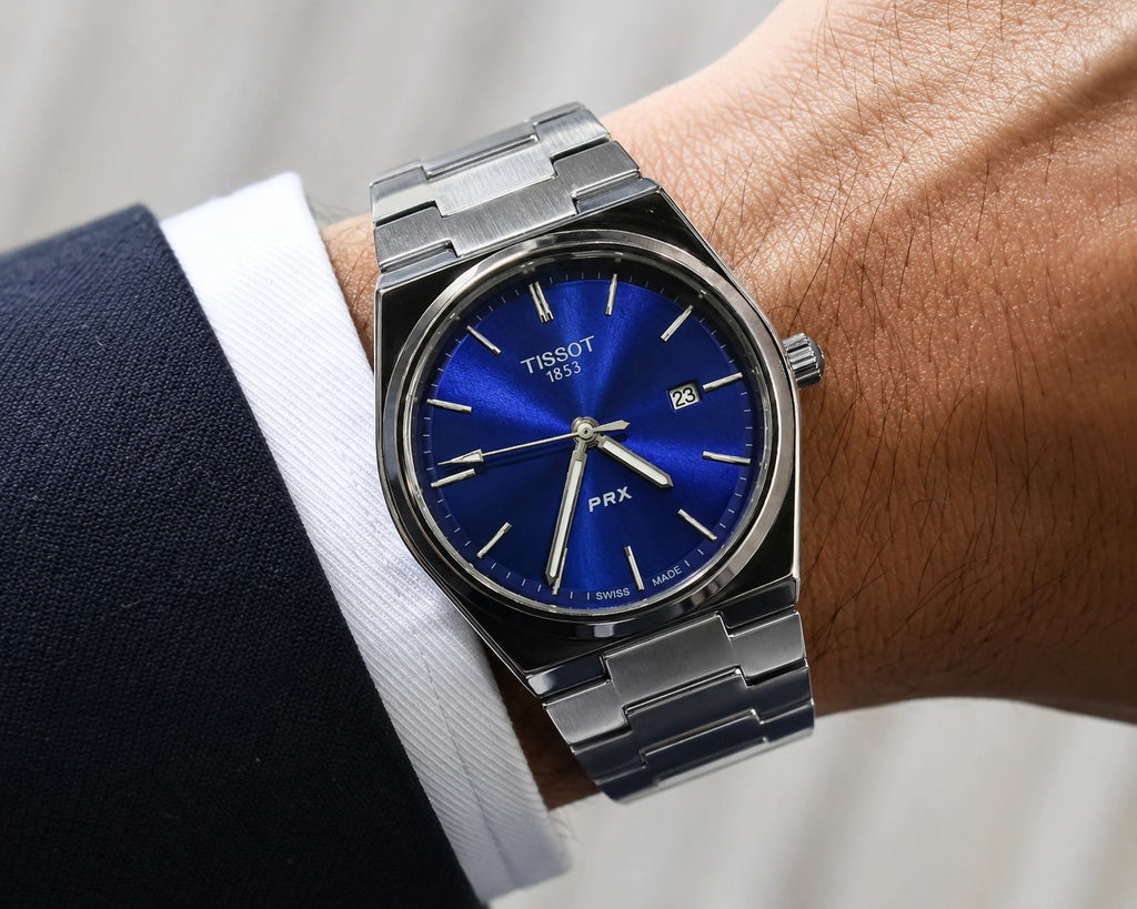 Tissot PRX Striking Blue Dial Quartz Watch