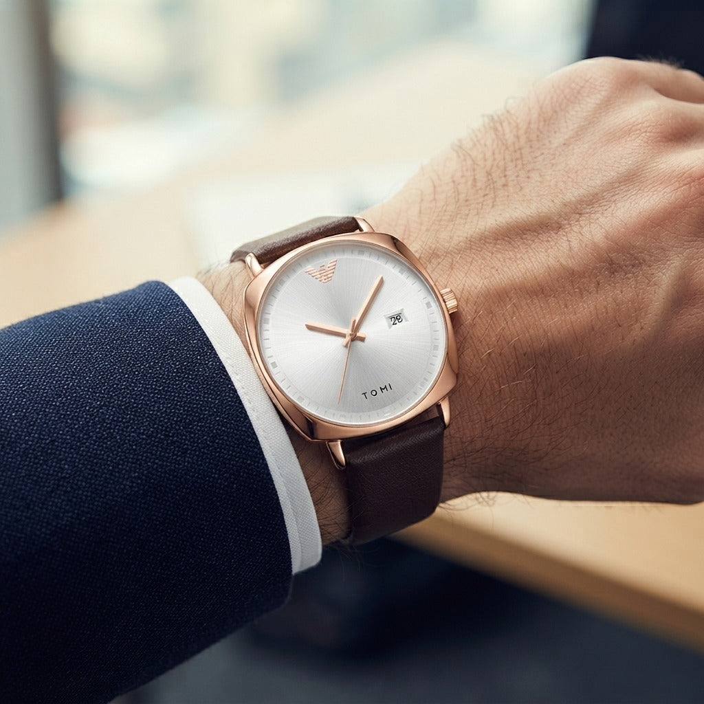 Tomi T044 rose gold men's Quartz watch