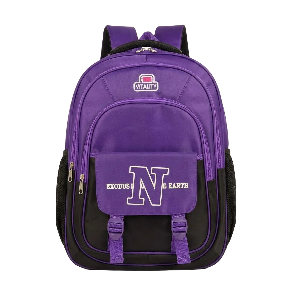 VITALITY Purple Backpack | Bold School Bag for Active Kids