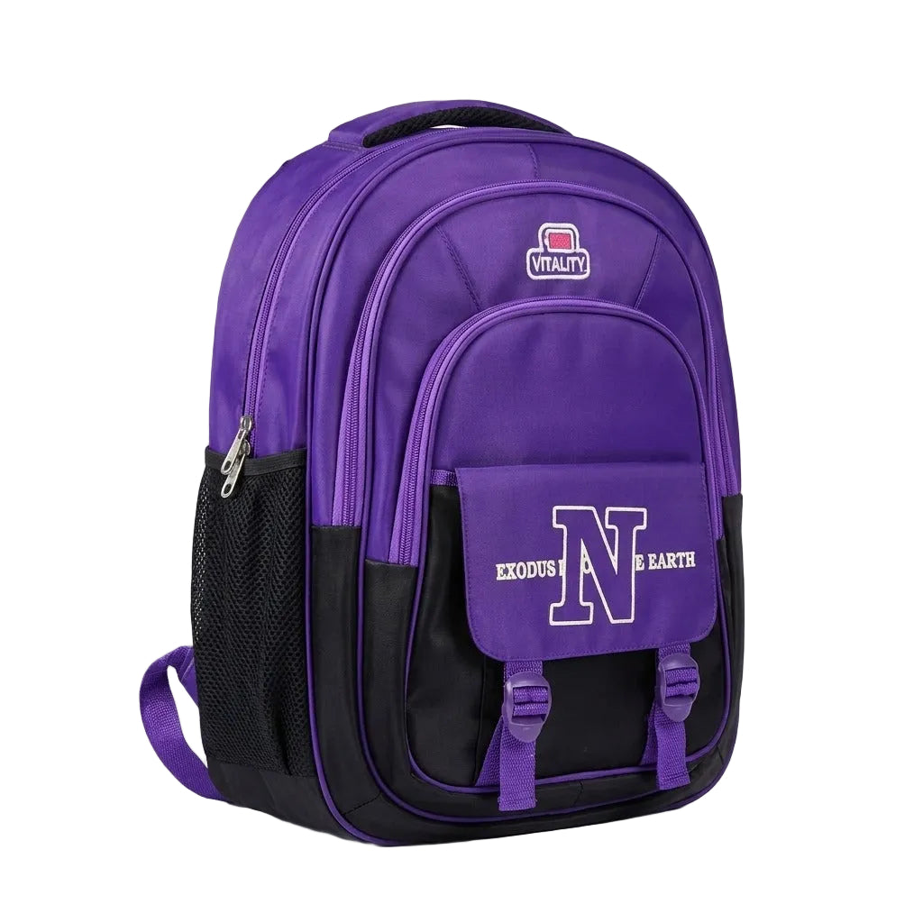 VITALITY Purple Backpack | Bold School Bag for Active Kids