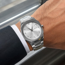 silver Arabic Aura watch